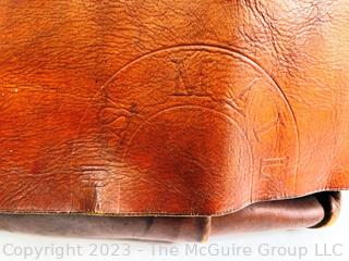 Vintage US Mail Postal Carriers Leather Messenger Bag or Satchel, Made by Byron.  