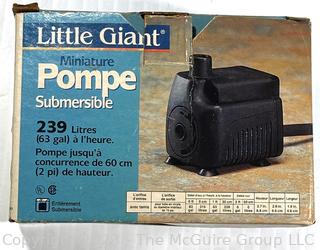 Little Giant Mini Submersible Aquarium Pump 63 Gal