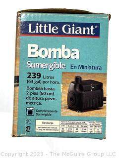 Little Giant Mini Submersible Aquarium Pump 63 Gal