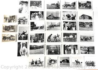 Group of 1920s Photos of Western United States Including Horse Trail Ride, Cowboy Towns, General Stores etc.