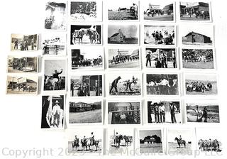 Group of 1920s Photos of Western United States Including Horse Trail Ride, Cowboy Towns, General Stores etc.