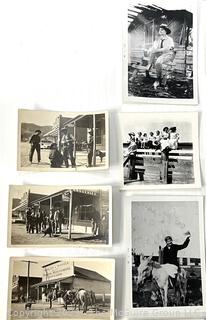 Group of 1920s Photos of Western United States Including Horse Trail Ride, Cowboy Towns, General Stores etc.