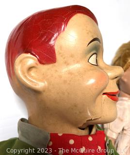 1950's Paul Winchell's Jerry Mahoney Ventriloquist Dummy with Composition Head and Composition American Character Doll