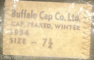 Buffalo Cap Co. Cap, Peaked, Winter 1954 Size 7 1/4