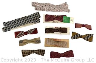 Group of Vintage Neckties and Bow Ties