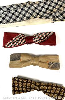 Group of Vintage Neckties and Bow Ties