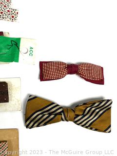 Group of Vintage Neckties and Bow Ties