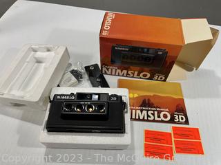 Nimslo 3D 35mm Vintage Camera with Nimslo Opti-Lite Electronic Flash NOS