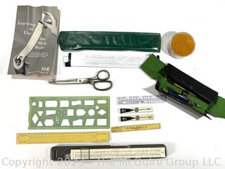 Drafting Tools Including Two (2)  Slide Rules  