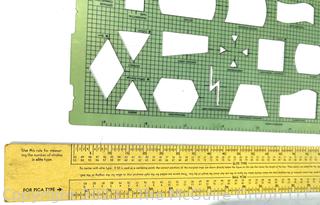 Drafting Tools Including Two (2)  Slide Rules  