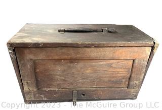 Multi Drawer Wood Machinist Tool Chest. Missing Front Cover and Knobs. Measures 19w x 9d x 11" Tall