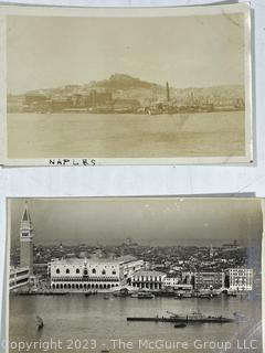 Ten  10) Real Photo Postcards, Italy circa 1920 Includes Harbor Scenes and Ships. 