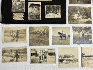 1920s Family Photo Album and Scrap Book of Western United States Including Los Angeles, Temecula California and Arizona Features Trail Ride, Cowboy Towns, General Stores etc.