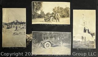 1920s Family Photo Album and Scrap Book of Western United States Including Los Angeles, Temecula California and Arizona Features Trail Ride, Cowboy Towns, General Stores etc.