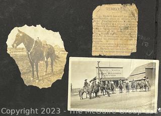 1920s Family Photo Album and Scrap Book of Western United States Including Los Angeles, Temecula California and Arizona Features Trail Ride, Cowboy Towns, General Stores etc.