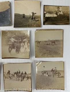 Group of c 1900 Photos of Western United States Including Horse Wrangling and Trail Riding In Survey AZ (Phoenix) and Temecula CA