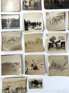 Group of c 1900 Photos of Western United States Including Horse Wrangling and Trail Riding In Survey AZ (Phoenix) and Temecula CA