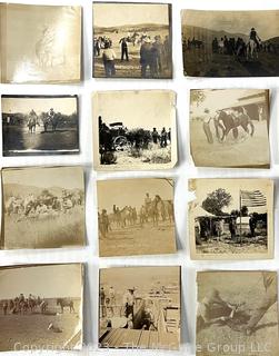 Group of c 1900 Photos of Western United States Including Horse Wrangling and Trail Riding In Survey AZ (Phoenix) and Temecula CA