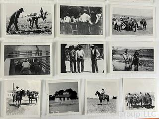 Group of 1920s Photos of Western United States Including Horse Trail Ride, Cowboy Towns, General Stores etc.