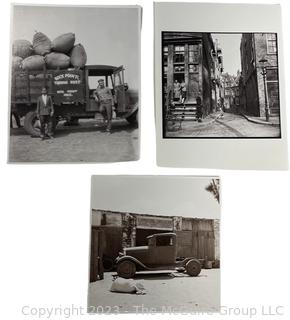 Three (3) Unframed Vintage Black & White Photographs Including Dutch Alley. 8" x 11"