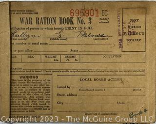 Four (4) Booklets Including War Ration Book, Bylaws of Musicians Protective Union & Jim & Jane and their Western Vagabonds