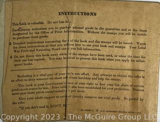 Four (4) Booklets Including War Ration Book, Bylaws of Musicians Protective Union & Jim & Jane and their Western Vagabonds