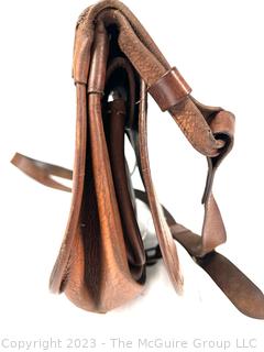 19th C Leather Hunting Game Bag and Cartridge Case