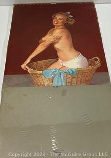 Three (3) 1950"s Pin Up Calendar Pages. 
