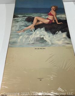 Three (3) 1950"s Pin Up Calendar Pages. 
