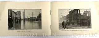 Matted Print, Folies Berger Programs, Steuben Glass Photo Book and Dayton Ohio Flood Photo history