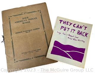 Two (2) Music Books Including American Indian Songs; 