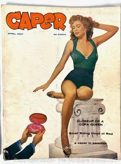 Three (3) Vintage Men's Magazines - Escapade Magazine (Oct. 1956), Nugget Magazine (March 1957) and Caper Magazine (April 1957)