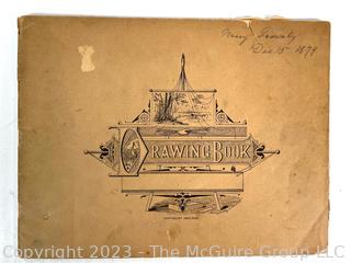 1879-80 Artist Pencil Sketch Book by Artist Mary Gracely Measures 7.5 x 9.5" 