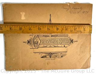 1879-80 Artist Pencil Sketch Book by Artist Mary Gracely Measures 7.5 x 9.5" 