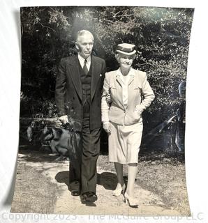 Group of Vintage Black & White Newswire Photographs Including Winston Churchill & Franklin and Eleanor Roosevelt. 