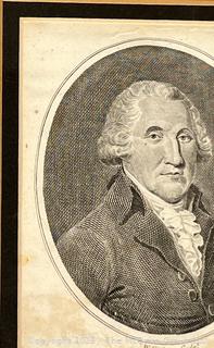 Unframed Matted Engraving of George Washington by W. Grainger Based on Fictitious Portrait, by Archibald Robertson.  George Washington is President of the United States at this time, and is depicted in civilian dress.  Published in "View of the United States. By W. Winterbottom. London, 1795".  7" x 9"