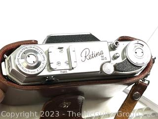 Kodak Retina IIA Rangefinder Camera in Leather Case