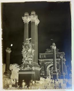 Collection of Antique 4 X 5 Glass Negative Plates of Named Historic and Architectural Landscapes as well as US Naval Ships in NY Harbor c late 1800's