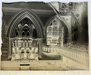 Collection of Antique 4 X 5 Glass Negative Plates of Named Historic and Architectural Landscapes as well as US Naval Ships in NY Harbor c late 1800's