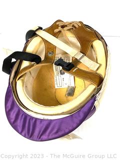 Purple and White Equestrian Jockey Helmet from Lexington Supply Products Inc.