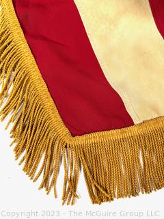 Interior US 50 Star Flag Silk Flag with Fringe. Measures 39 x 48 with Fringe