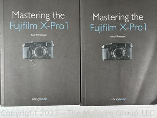 Camera: Like New with Original Boxes Fuji X-Pro 1 Digital 16.3 Mega Pixel Digital Camera w/ F35mm Lens; Extras: EF-X20 flash; Battery/Recharger; XF 18mm F2 Lens; XF 60mm F2.4 R Macro Lens; Manfrotto Mono-Pole, Filter Pack