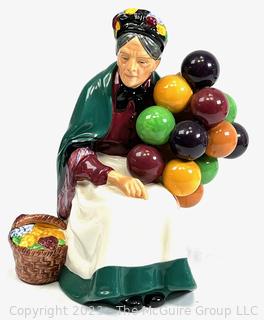 Royal Dalton Ceramic Figure: The Old Balloon Seller, ~7.5" tall