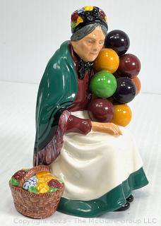 Royal Dalton Ceramic Figure: The Old Balloon Seller, ~7.5" tall