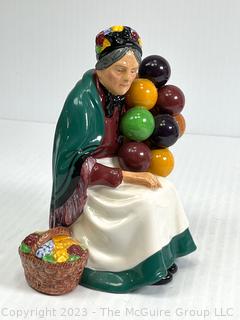 Royal Dalton Ceramic Figure: The Old Balloon Seller, ~7.5" tall