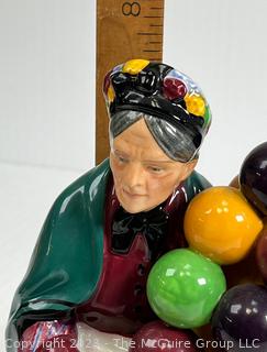 Royal Dalton Ceramic Figure: The Old Balloon Seller, ~7.5" tall