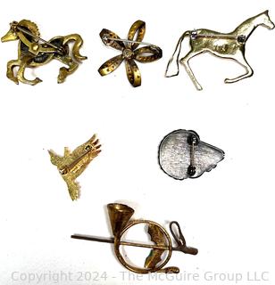 Collection of Costume Jewelry Brooches and Pins