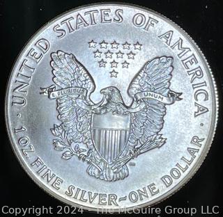 1986 Uncirculated American Eagle Silver Dollar Coin