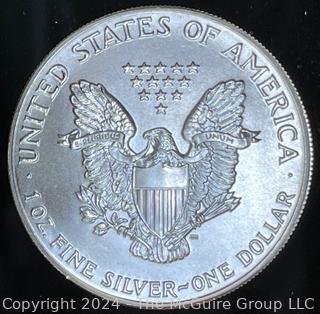 1986 Uncirculated American Eagle Silver Dollar Coin