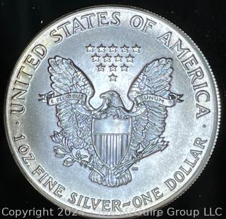 1986 Uncirculated American Eagle Silver Dollar Coin